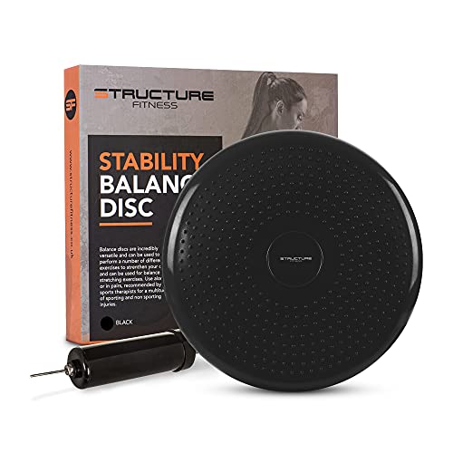 SF Stability Balance Disc with Hand Pump, Black