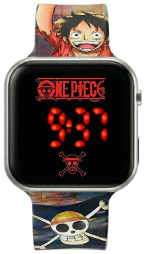 Clondo Montre numérique LED pour enfant et fille, fonction date, format 12/24 heures, gadgets officiel, cadeau, One Piece 25