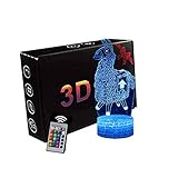 3D Lamp Optical Illusion Night Light,16 Colors Change with Remote & Touch Control Kid Night Light...