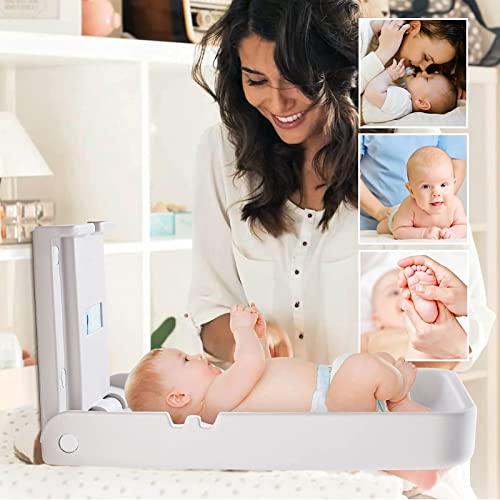 Ksitex Vertical Baby Changing Station, Wall Mounted Changing Table, Portable Diaper Changing Tables For Home Commercial Bathroom (1 White Gray) #TOP5