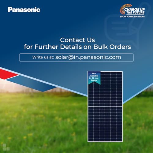 Image of Anchor By Panasonic 550Watt Solar Panel, Non DCR Mono Facial Half Cut 144 Cells, Mono-PERC Solar Module, 10BB, 25 Years Linear Performance Warranty (Pack of 2)