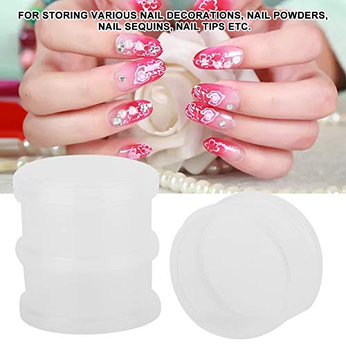 Image of Nail Decoration Storage Box, Transparent Plastic Organizer with 3 Layers for Nail Art Accessories, Small Bead Containers with Lids, Craft Organizers for Nail Charms and Diamond Art