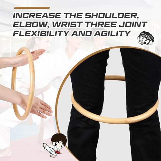 3 Pcs Kung Fu Ring Wing Chun 7, 9, 11 Inches Wing Chun Training Equipment for Training Kung Fu