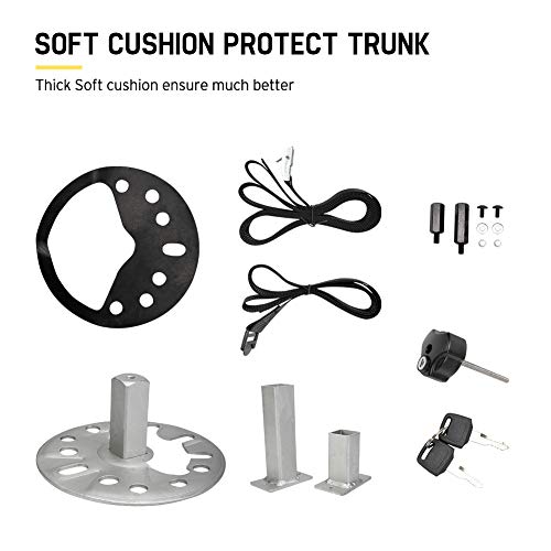 FIERYRED 2-Bike Spare Tire Rack, 75 lb. Capacity Spare Tire Bicycle Carrier, Adjustable Bolt-On Spare Tire Rack
