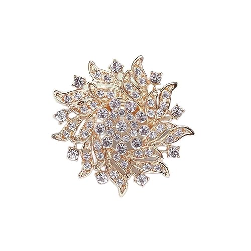 Broche femme strass de haute qualité au fini cristal étincelant