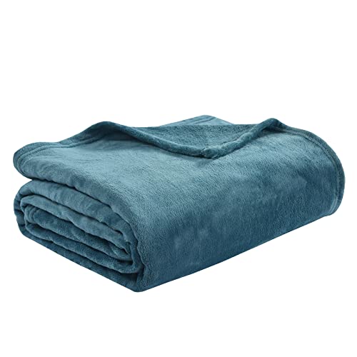 Orilautex Manta de Franela para Cama - Suave, Ligera, Afelpada, acogedora y Lujosa Manta de Franela de Microfibra (200x200cm, DARKTEAL)