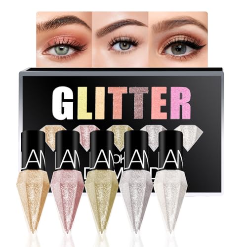 Set de delineadores líquidos glitter 5 colores diamante