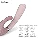 Satisfyer Heat Wave Connect App Rabbit-Vibrator | Bluetooth Bunny Vibrator für Frauen | Mit Wärmefunktion & App-Steuerung | Vibrierende Stimulation | Medizinisches Silikon | 20 cm | Violett