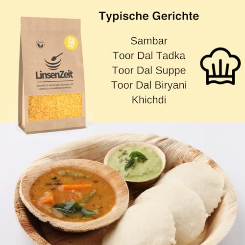 LinsenZeit – Gelbe Toor Linsen 600g – Arhar Dal - Toor Dal - Straucherbsen geschält und halbiert – Einzigartige Proteinquelle – Vegan, ohne Zusatzstoffe & Premium Qualität