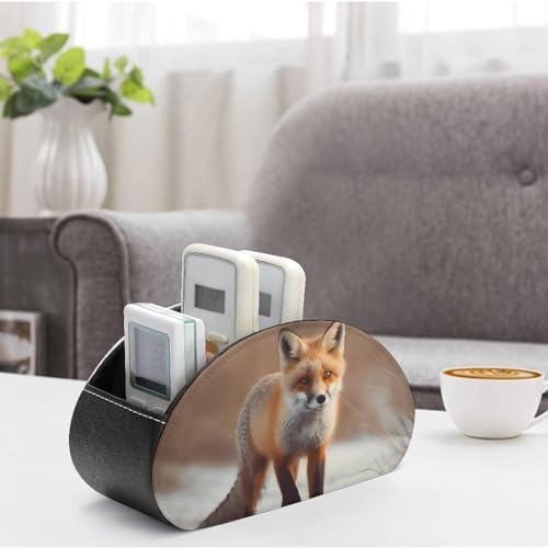 Boîte de rangement pour télécommande à 5 compartiments motif renard