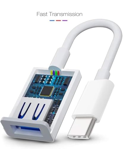 Image of USB C to USB A 3.0 OTG Adapter Cable | Fast Charging & 5Gbps Data Transfer | Type-C to USB Female Converter for Flash Drive, Keyboard, Mouse & More USB Devices | Only for Android OTG Supported