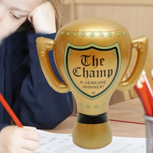 VICASKY Pokal Kinder Ballon Dor Pokale Groß Replikat Party DFB-Pokal Klein Goldene Figuren TrophäE TrophäEn Goldener Aufblasbare Spielzeug Kinder, Ideal Sportveranstaltungen 53cm