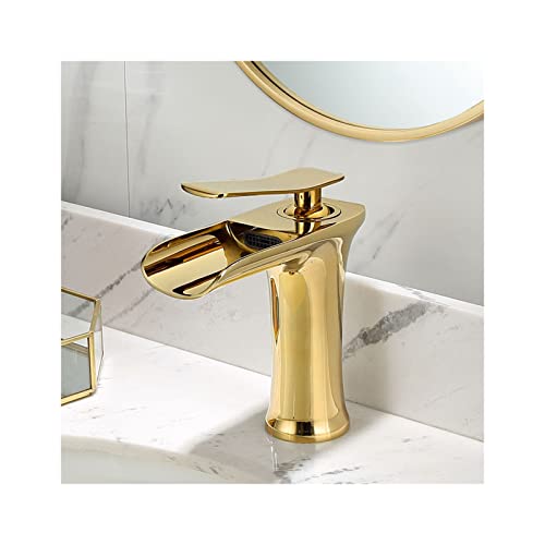 Grifo de cascada de latón econ Prosperar para lavabo elegante de baño