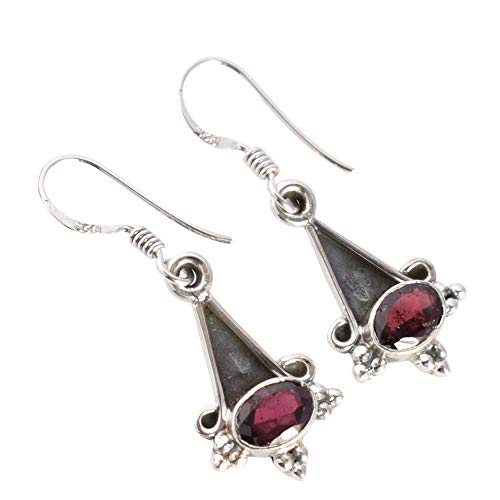 Boucles d'oreilles grenat en argent 925 pour sublimer vos tenues