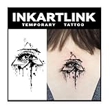 INKARTLINK Tattoo Tech, 2 Sheets Large Semi Permanent Tattoo, Adult Art Design Temporary Tattoos, Lasts 1-2 Weeks, Waterproof, Realistic Look.