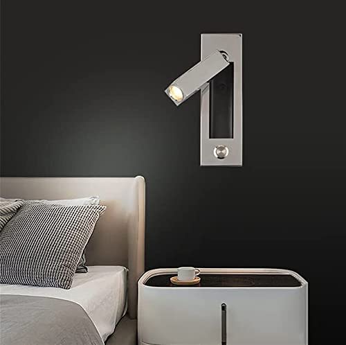 Luces de mesilla WQHPLMD orientables para evitar molestar en la cama 6