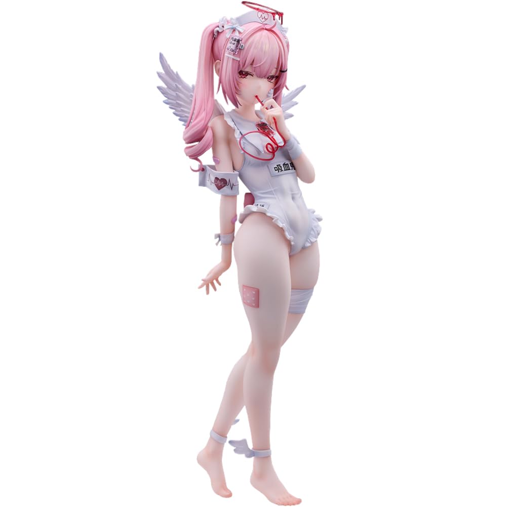 DEXSHUN Anime Figur Illustration Minarai Nurse Tsukiyomi Ai Modell Statue Niedliche Manga Original Painting PVC Skulptur Sammlerstück Geschenk 25cm