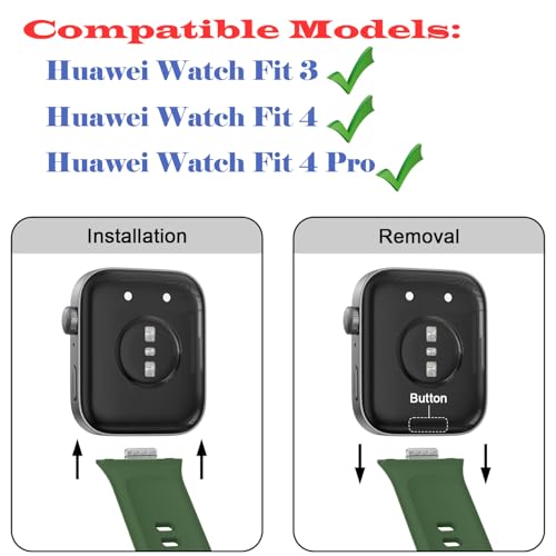 Correas reemplazo silicona para Huawei Watch FIT miniatura 4