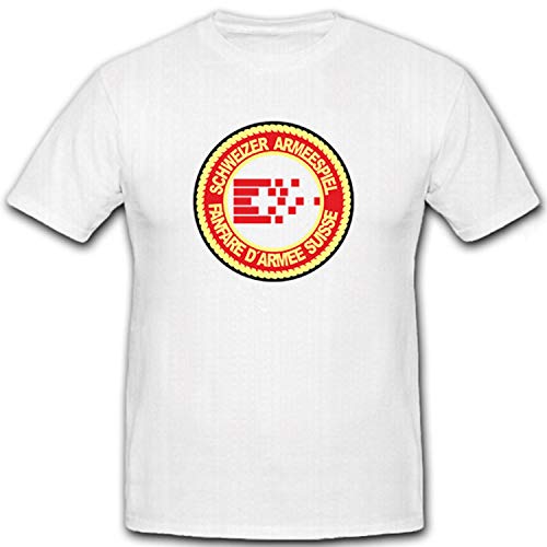 T-shirt fanfare armée suisse blanc 5XL vêtement militaire grande taille #6767