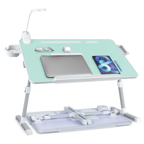 Image of iXTRA Adjustable Laptop Lap Desk with Cooling Fan USB Light for Adults