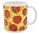 Island Dogs 22 ounce Pizza Print Coffee Tea Giant Novelty Mug, Multicolor