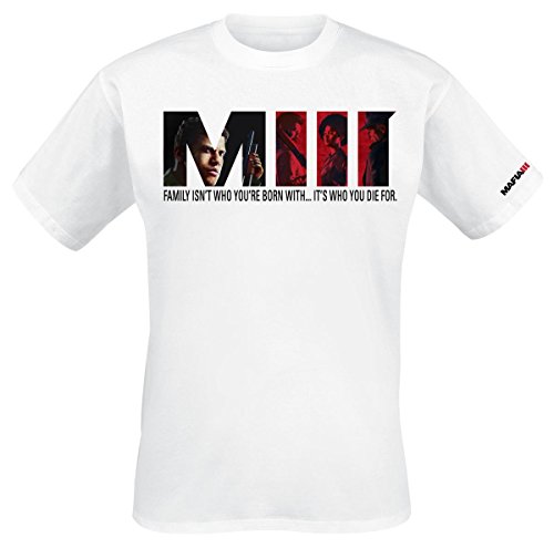 T-Shirt Mafia III vêtement de jeu vidéo Gaya Entertainment blanc taille M coton