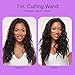 Conair Double Ceramic 1-Inch Curling Wand, Produces Flawless Waves, Curling Iron for Use on Medium and Long Hair, 30 Heat Setting Curling Iron, White