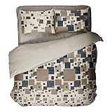  Novia BIBIHOME - Parure Sacco copripiumino matrimoniale 2 piazze Venere Alanus cotone (255X200 cm)