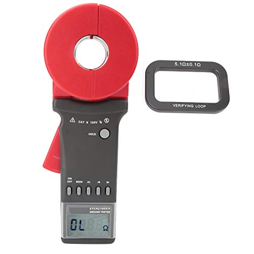 ETCR2100A Digital Clamp On Ground Earth Resistance Tester Meter Earth Tester Clamp Digital for Ground/Loop Resistance Test