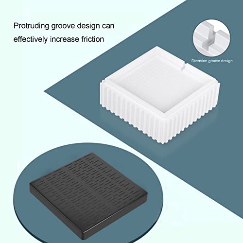Universelle Anti-Vibrations-Fußpolster, rutschfeste Gummimatten, Stoßdämpfer für Waschmaschine und Möbel-Stabilisatoren (3,3 cm weiß) – reduzieren Lärm und schützen Böden