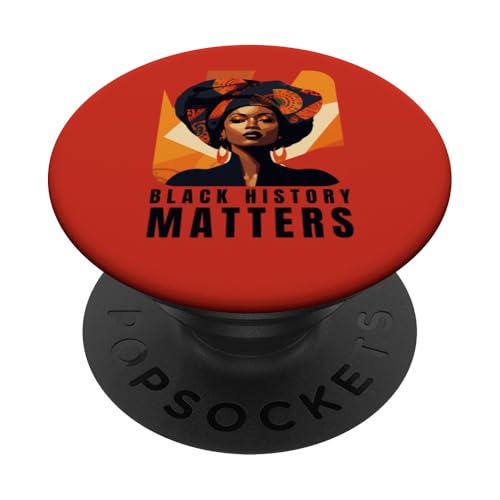 Black History Matters African Pride Heritage Empoderamiento PopSockets PopGrip Adhesivo
