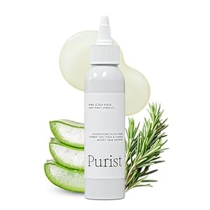 Antifungal Antibacterial Scalp Mask – Boost Hair Growth – Natural Detoxifying Treatment – Nourish with Aloe, Neem, Rosemary, Apple Cider Vinegar & Black Seed – Sulfate, Paraben, Phthalate Free