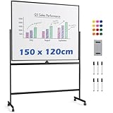 【Construction Robuste】 Fabriqué avec un cadre en aluminium robuste, ce tableau à roulettes promet des connexions solides et une longue durée de vie, ce qui en fait un choix fiable et un complément élégant pour votre maison, votre bureau ou votre salle de classe.