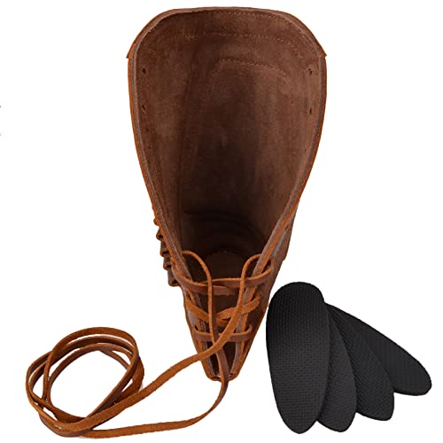 Leather Rifles Ammo Pouch, Gun Buttstock With Recoil Pad For .308 .30-30 .30-06 .45-70 .357 Shell Holder (Brown For .22Lr 17Hmr 22Mag) #TOP3