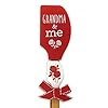 Shannon Road Gifts Classic Kitchen Red & White Dishwasher Safe Kitchen Buddies Silicone Spatulas, Set of 2, Grandma & Me