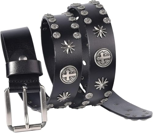 Ceinture cloutée métal style punk pour sublimer votre jean noir