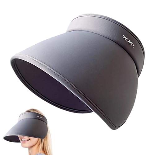 Visera para sombrero para el sol: gorras ajustables con protección UV, ajuste de correa de seda helada, cobertura facial completa Visera transpirable de secado rápido Cobertura de ala extendida | Idea
