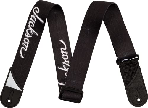 Sangle de guitare Jackson noire et blanche pour guitare électrique et basse