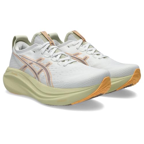 Asics Gel-Nimbus 27 Shoes White Green AW25, Size 42,5 - Eur - 6