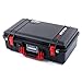 Black Pelican 1525 Air case with Red Handle & latches. Comes with Foam.