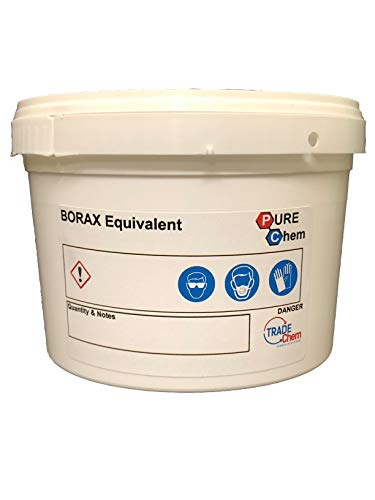 Trade Chemicals Borax Equivalente Humedad Gratis 1kg Bañera - Limpiador, Descalcificador, Hace Slime