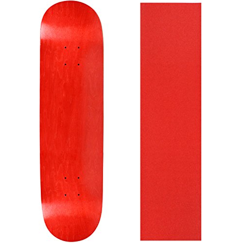 Moose Skateboard Deck Blank Stained Red 8.0