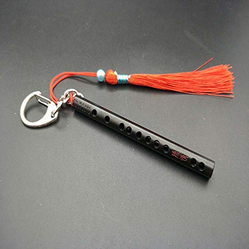 JIEF Chen Qing Flute Keychain with Tassels, Mo Dao Zu Shi, Chen Qing Ling, Xiao Zhan Wang Yibo Musical Instruments Model Gift (Black)