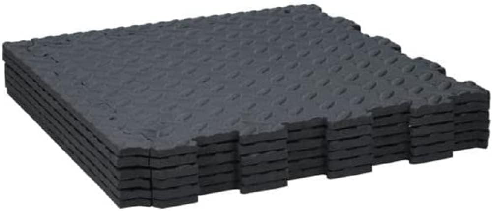 BLACK+DECKER Doormat 6 Pieces - Floor Protection - Damping Material - Puzzle Mats - Ribbed