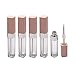 Produktbild 5 Stücke 6,5 ml / 0,22 unze Leere Kunststoff Transparent Lipgloss Rohr Lip Glaze Rohr mit Rosa Schraubdeckel Vorratsbehälter für Hausgemachte DIY Probe Lippenbalsam Lipgloss