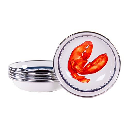 Golden Rabbit Enamelware - Set of 6-4oz Tasting Dishes (Lobster)
