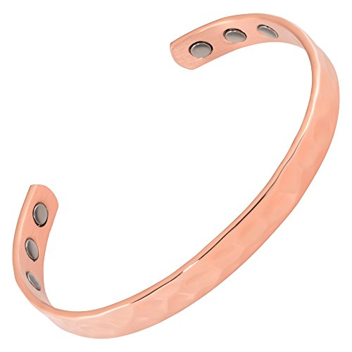 MAGNETJEWELRYSTORE Copper Magnetic Therapy Bracelet High Power Hammer