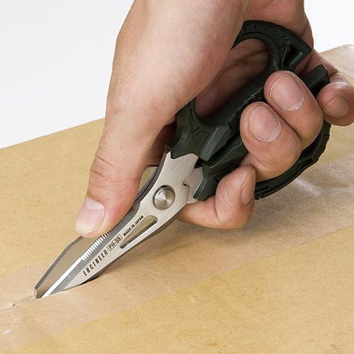 Multi function scissors, 4-in-1 combi bladecuts leather, solid wire, CDs, thick rope & more. Made in Japan. Engineer ph-55 – vue 8