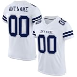 Personalisiert American Football Spieltrikots, Personalisierte Rugby T Shirts Unisex Mit Namen, Nummer und Logo, American Football-Bekleidung