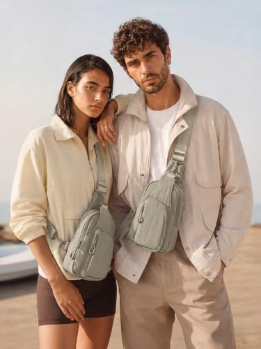 Image of ODODOS Sling Bag with Adjustable Straps Crossbody Chest Bag Lightweight Backpack for Casual Traveling Hiking